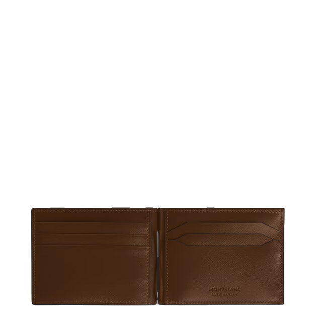 Montblanc 6-pocket portemonnee met geldclip Meisterstück Gradient bruin 220316