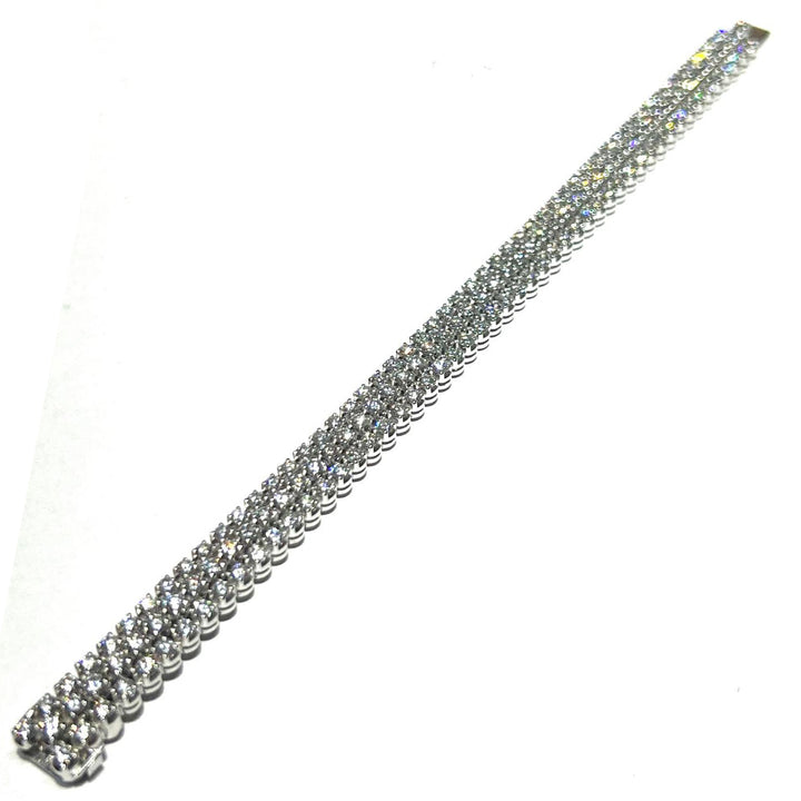 18kt gouden drievoudige diamanten tennisarmbandlenzen FCBT02890