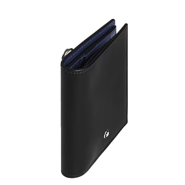 Montblanc compacte portemonnee 6 vakken Meisterstück leer zwart 221322