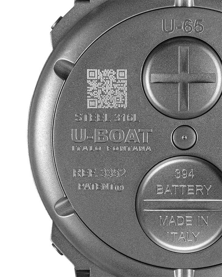 U-BOAT horloge U-65 SS TURQUOISE 44mm geskeletteerd kwartsstaal 3352