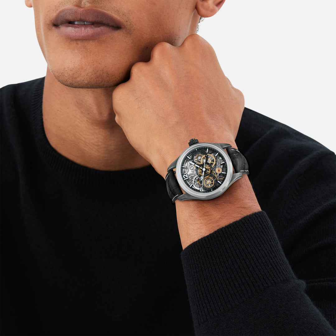 Montblanc Uhr 1858 The Unveiled Secret Minerva Monopusher Chronograph Limited Edition – 88 Stück 43 mm skelettierter manueller Stahl 131155