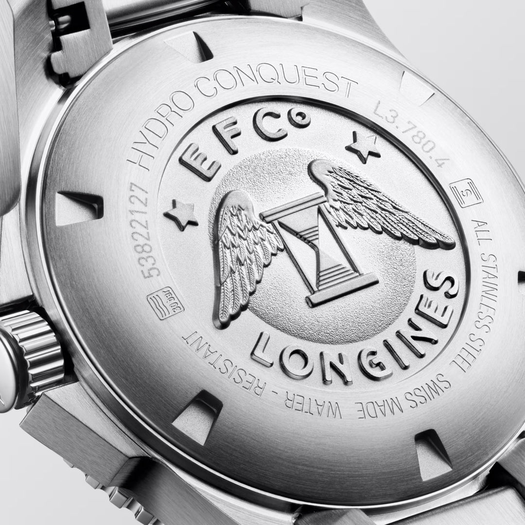 Montre Longines Hydroconquest 39 mm en acier automatique noir