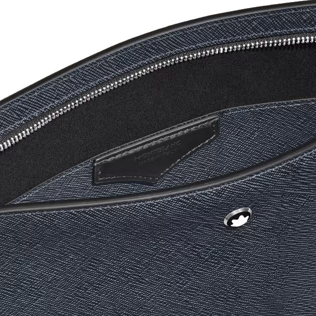 Pochette vestimentaire en tweed bleu Montblanc 220428