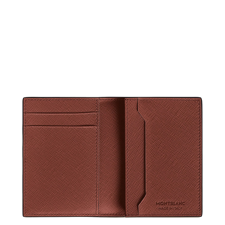 Montblanc kaarthouder 4 vakken Kleermakersleer rood eiken 223045