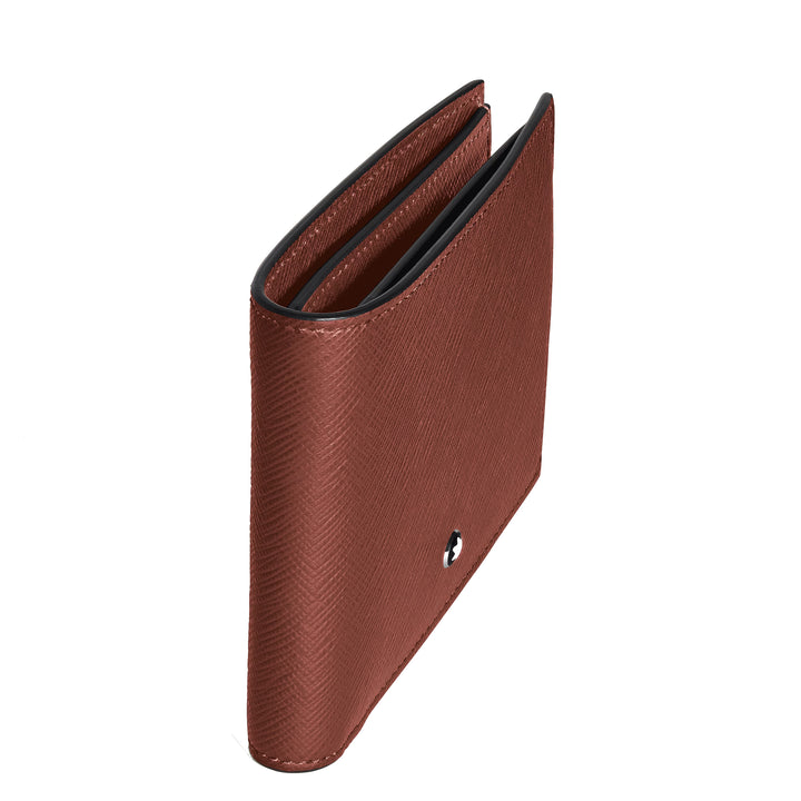 Montblanc portemonnee 6 vakken kleermakersleer rood eiken 223011