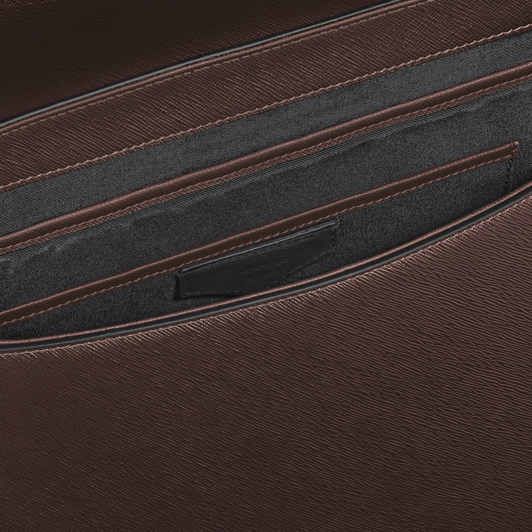 Montblanc Sartorial Sac messager en cuir couleur ébène 222931