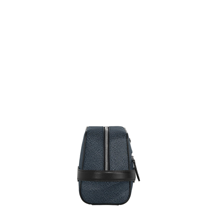 Montblanc Sartorial blaue Tweed-Clutch 220339
