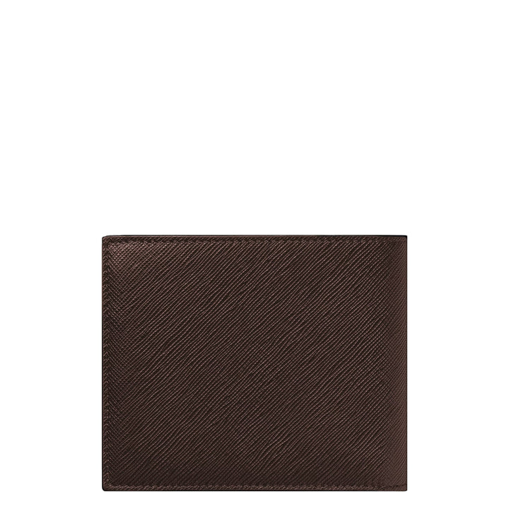 Portefeuille Montblanc 8 poches en cuir Sartorial couleur ébène 223023