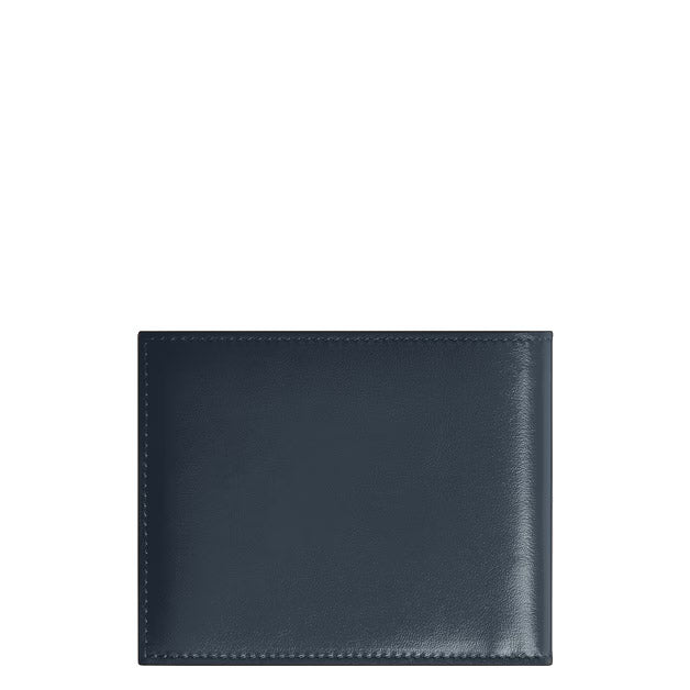 Montblanc portemonnee met 6 vakken leer Meisterstück blauw fluweel 220446