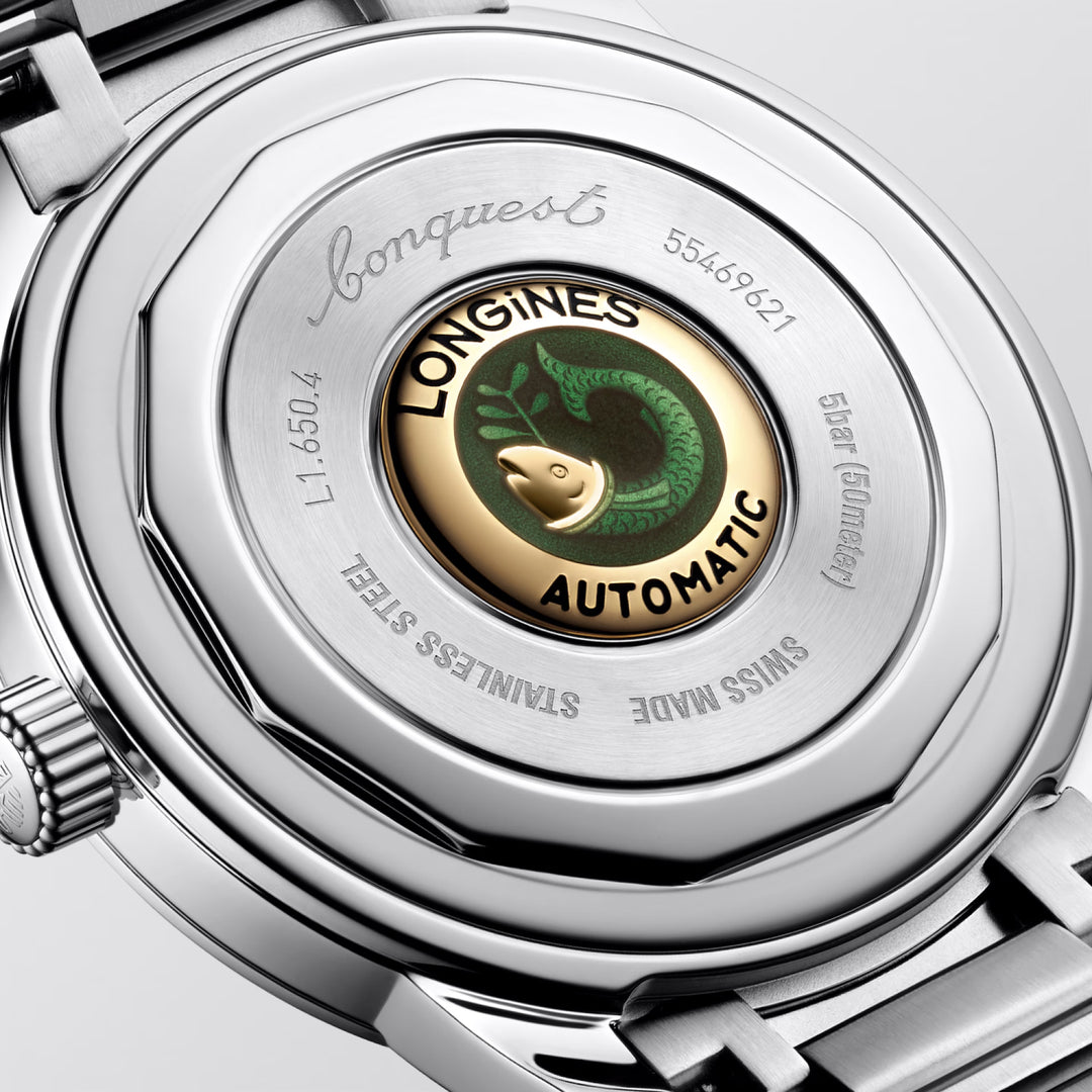 Longines Heritage 40 mm Automatikuhr aus blauem Stahl L1.650.4.92.6