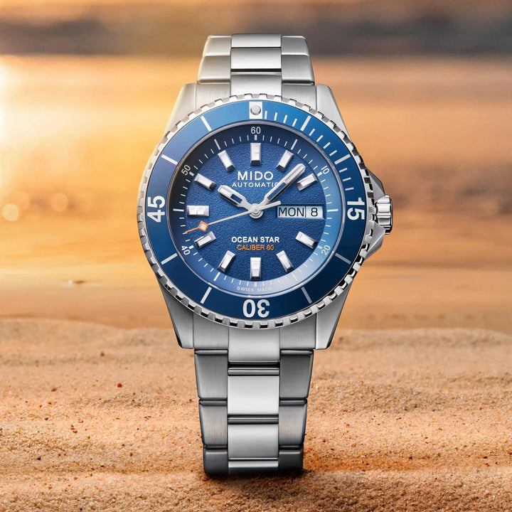 Montre Mido Ocean Star 200 41mm bleu automatique acier M026.930.11.041.00