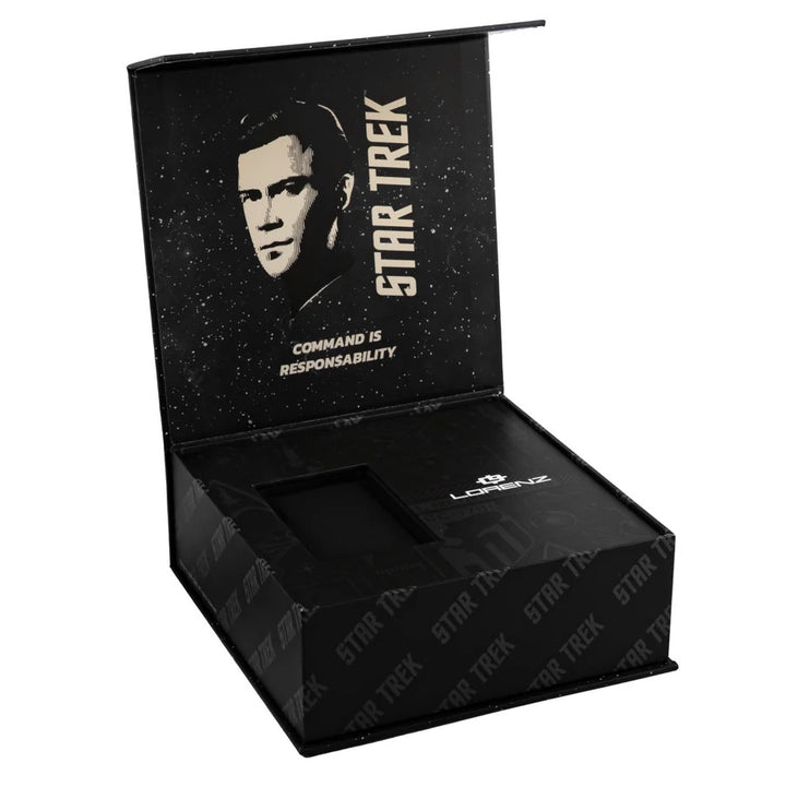 Montre Lorenz STAR TREK Command 40x36 mm acier quartz vert finition PVD or 030287KK