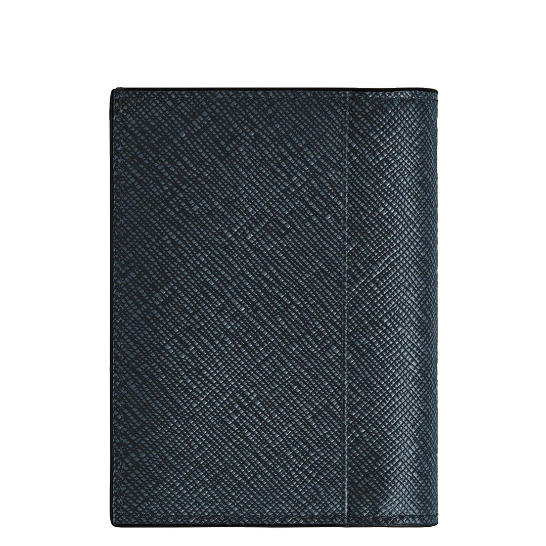 Montblanc mini wallet 4 pockets Sartorial leather tweed blue 220382