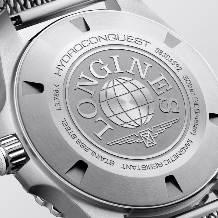 Longines Hydroconquest 42mm black automatic steel watch L3.788.4.90.6