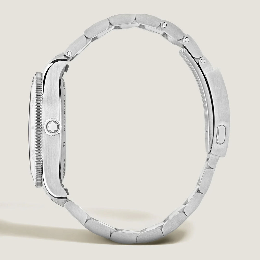 Montblanc horloge Iced Sea Automatic Date 0 Oxygen 38mm wit automatisch staal 134024