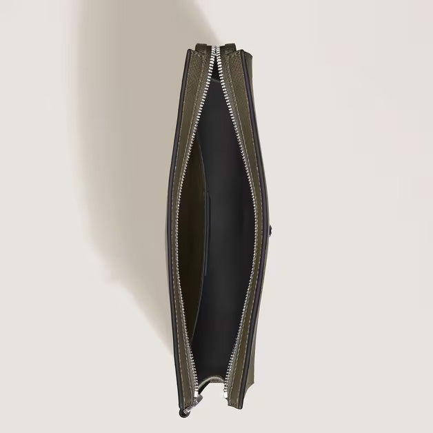 Montblanc Sartorial Kaki leather clutch bag 221566