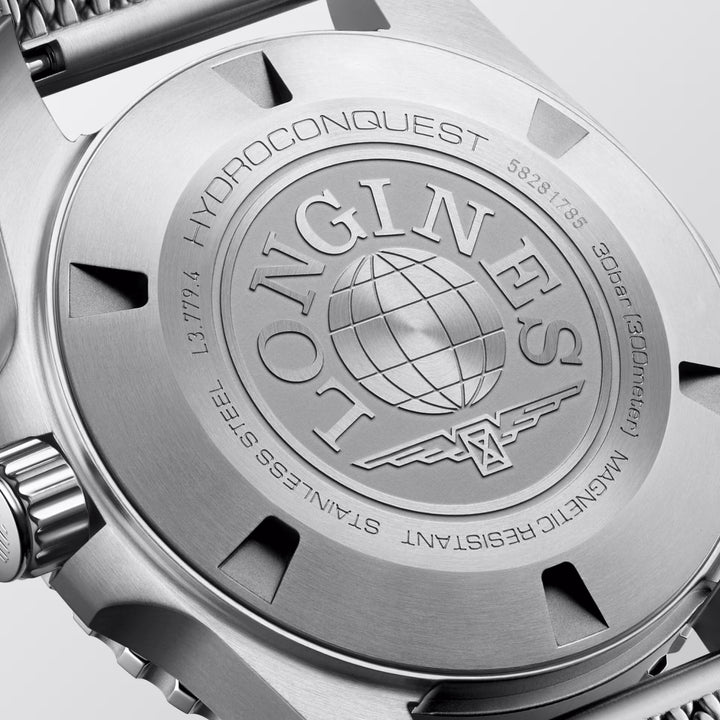 Longines Hydroconquest 39mm black automatic steel watch L3.779.4.90.6