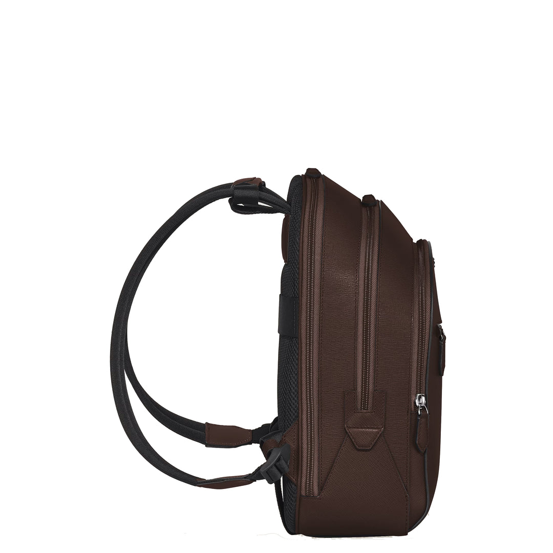 Sac à dos Montblanc moyen 3 compartiments Cuir Sartorial Couleur ébène 222929
