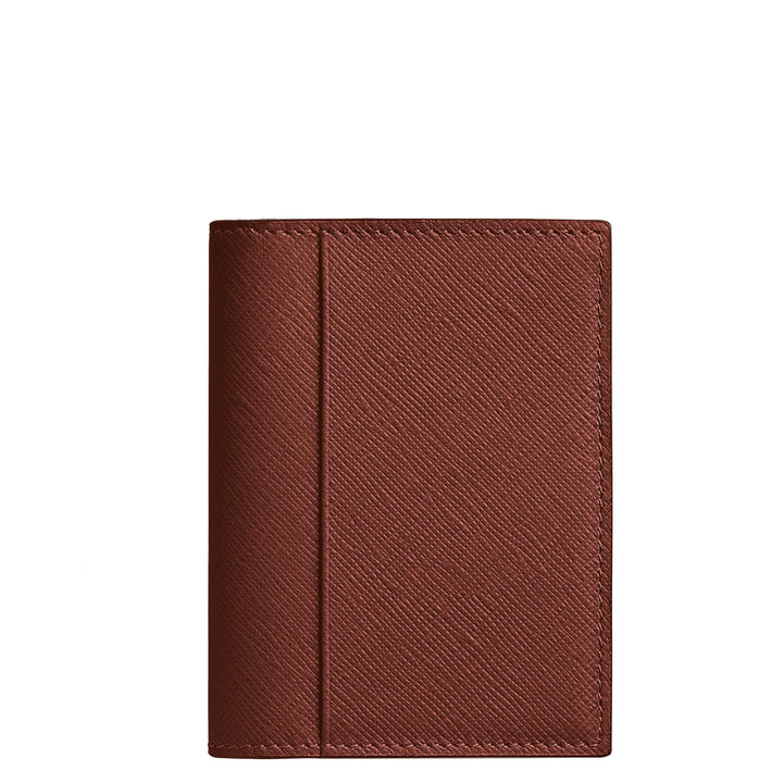Montblanc kaarthouder 4 vakken Kleermakersleer rood eiken 223045