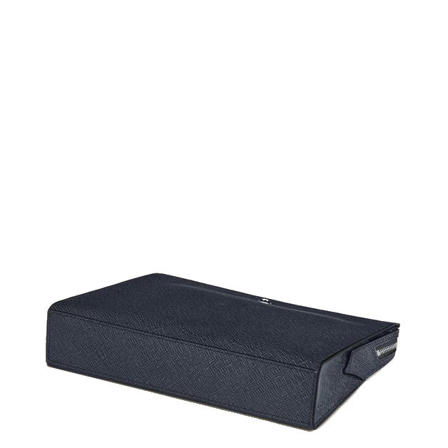 Pochette vestimentaire en tweed bleu Montblanc 220428