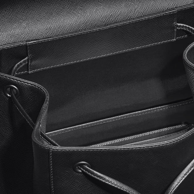 Sac à dos Montblanc moyen Sartorial en cuir noir 220421
