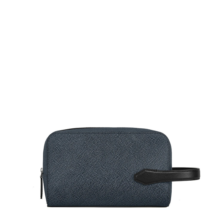 Montblanc Sartorial blaue Tweed-Clutch 220339