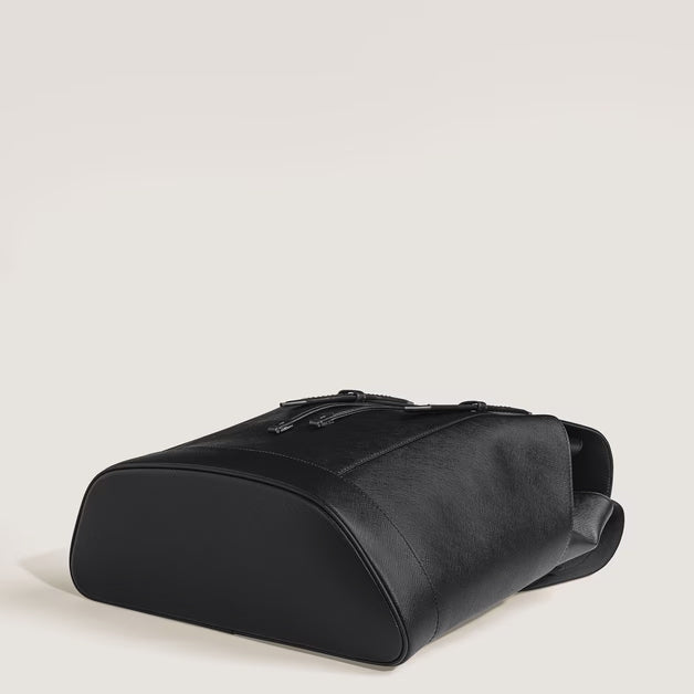 Sac à dos Montblanc moyen Sartorial en cuir noir 220421