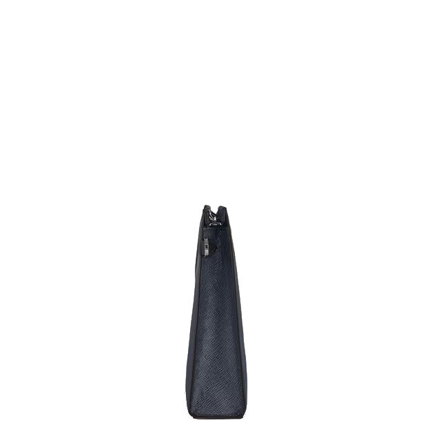 Pochette vestimentaire en tweed bleu Montblanc 220428