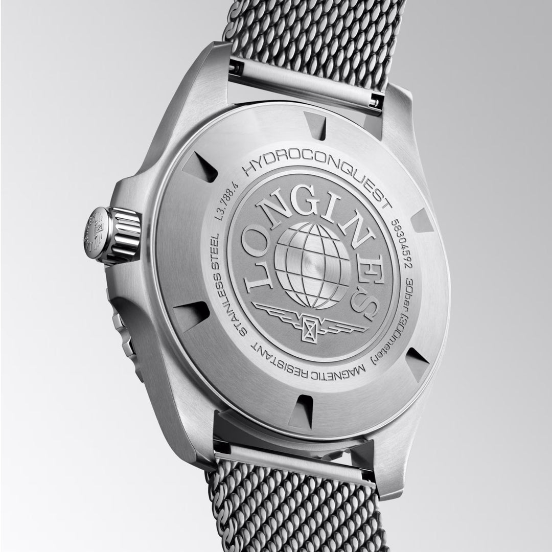Longines Hydroconquest 42mm black automatic steel watch L3.788.4.90.6