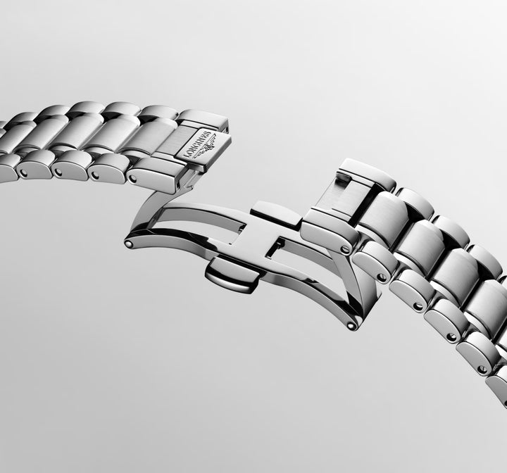 Longines Master Collection watch 34mm mother of pearl diamonds automatic steel L2.450.4.87.6