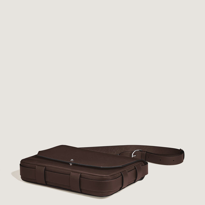 Montblanc Sartorial Sac messager en cuir couleur ébène 222931