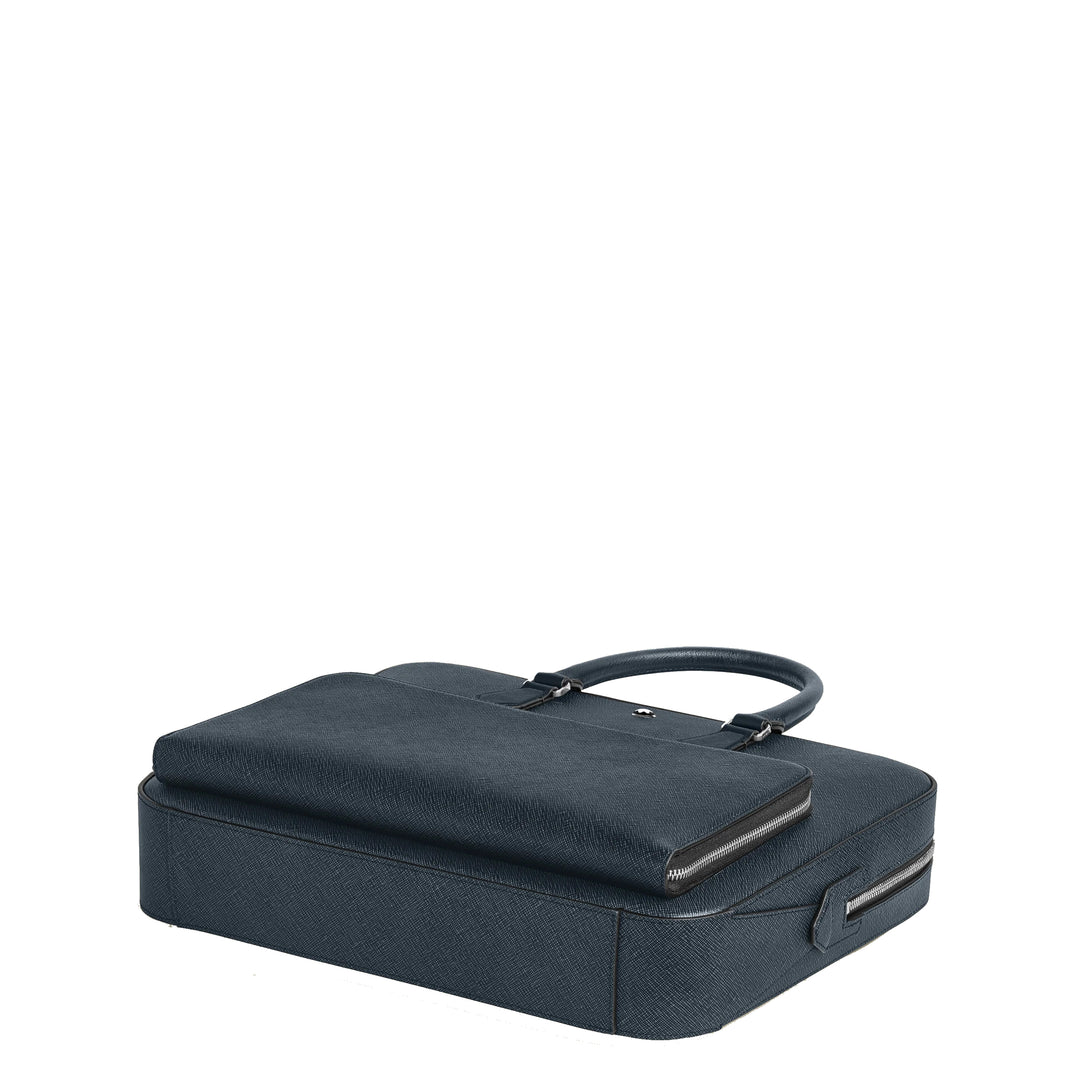 Montblanc Sartorial medium documententas blauw tweed 220332