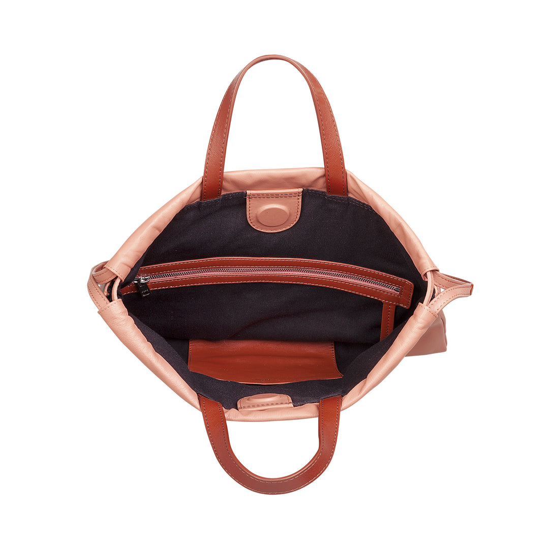 DuDu bag in Sacca in leather for fashion sports bag bag bag with coulisse and thin leather shoulder straps