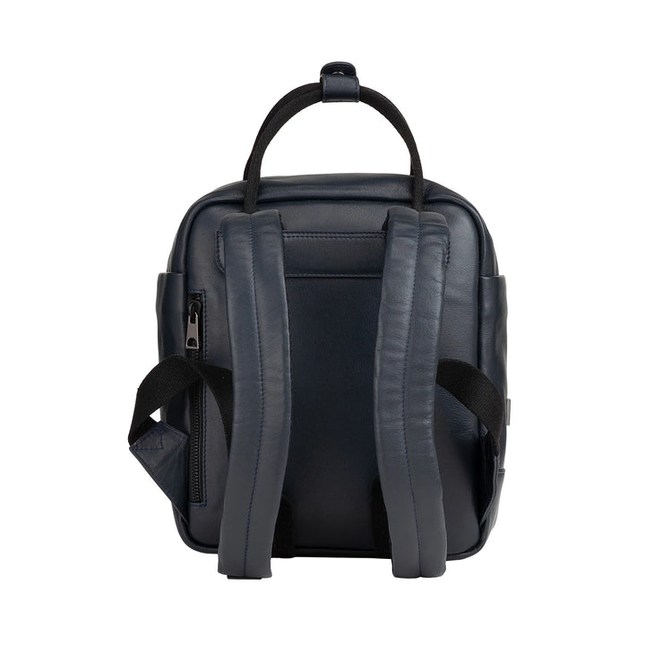 DUDU Sac à dos en cuir pour hommes et femmes - Sac à dos décontracté unisexe élégant et compact, 6,5 litres, avec poche avant et compartiment pour tablette, parfait pour le travail, les voyages et les loisirs
