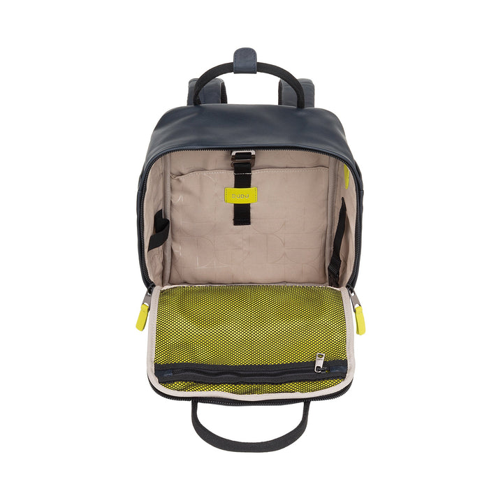 DUDU Sac à dos en cuir pour hommes et femmes - Sac à dos décontracté unisexe élégant et compact, 6,5 litres, avec poche avant et compartiment pour tablette, parfait pour le travail, les voyages et les loisirs