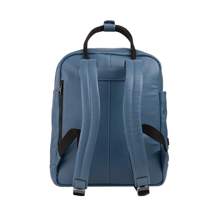 DUDU leren rugzak voor dames en heren - elegante en ruime unisex-casual rugzak, 19 liter, met voorvak en tabletvak, perfect voor werk, reizen en vrije tijd