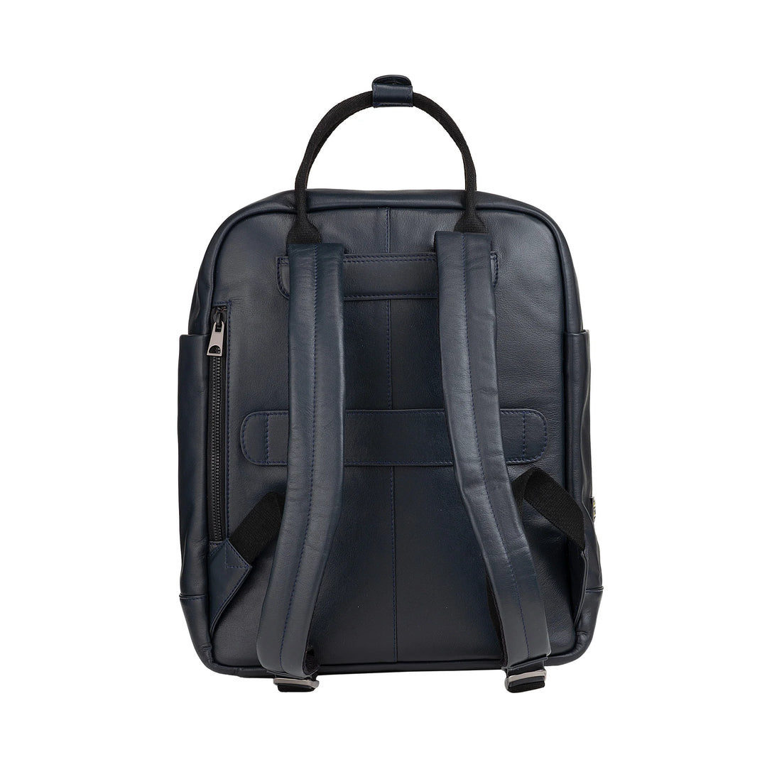 DUDU leren rugzak voor dames en heren - elegante en ruime unisex-casual rugzak, 19 liter, met voorvak en tabletvak, perfect voor werk, reizen en vrije tijd