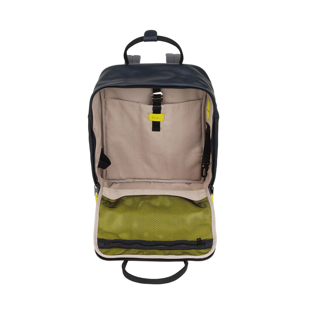DUDU leren rugzak voor dames en heren - elegante en ruime unisex-casual rugzak, 19 liter, met voorvak en tabletvak, perfect voor werk, reizen en vrije tijd