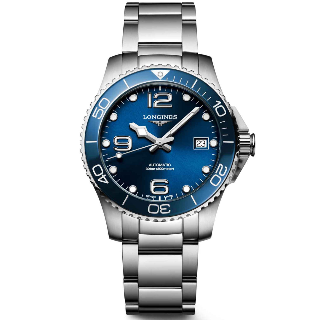 Longines HydroConquest Watch 39mm blauw automatisch staal L3.780.4.96.6