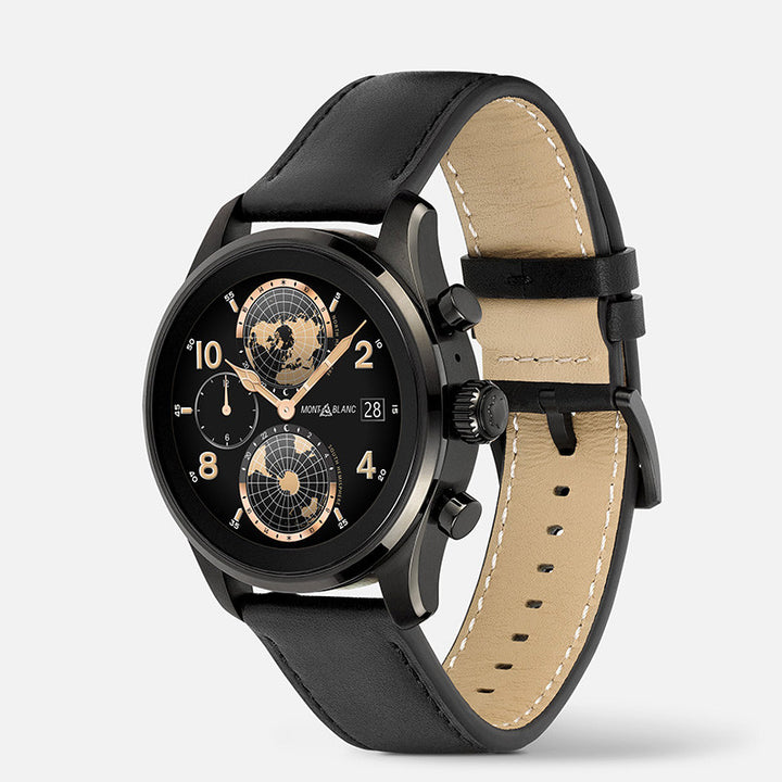 Montblanc Smartwatch Clock Summit 3 42mm titanium en rubberen band 129267