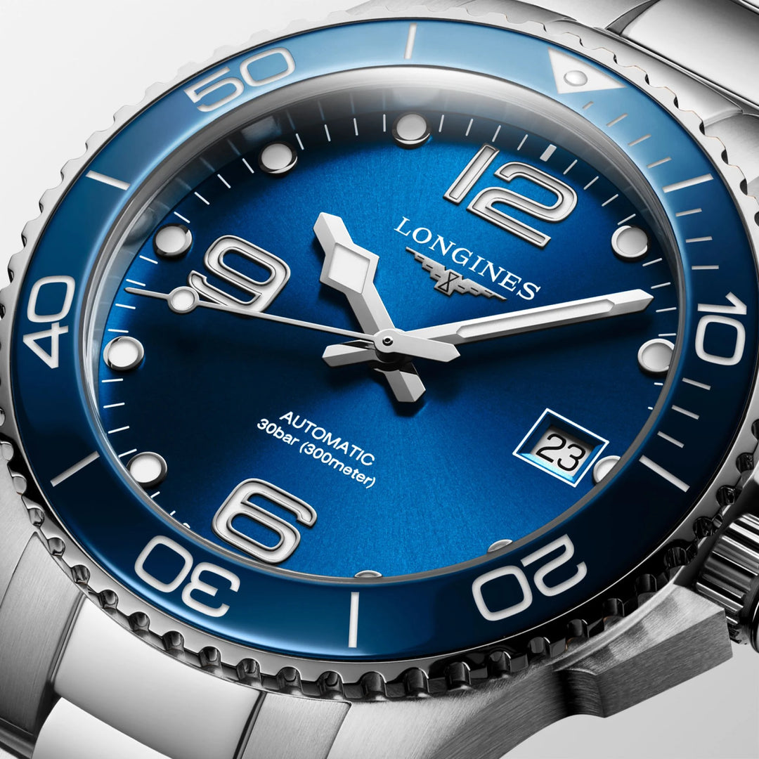 Longines HydroConquest Watch 39mm blauw automatisch staal L3.780.4.96.6