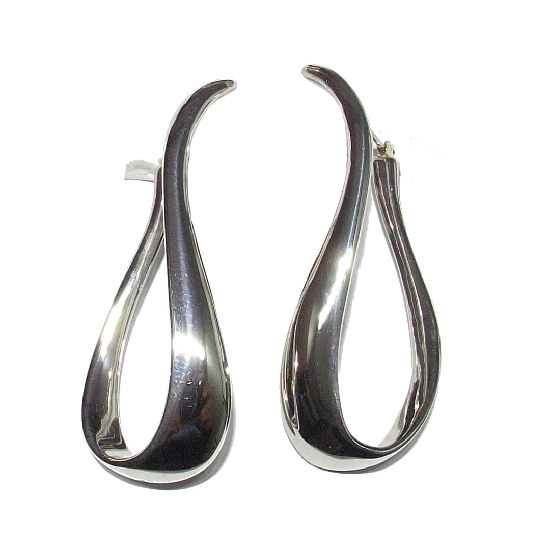 Capodagli-oorbellen met zilveren zilveren cirkel 925 CPD-uur-Arg-0002-bl-bl