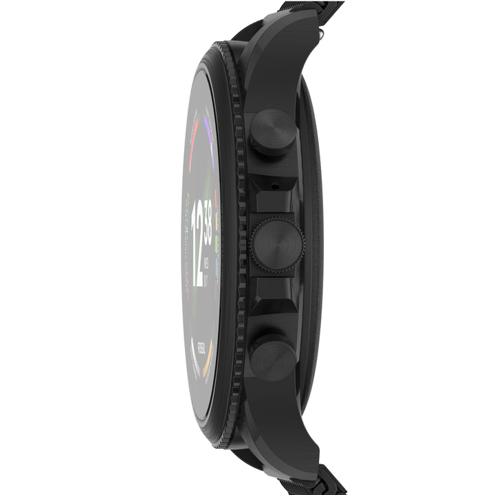 Fossil SmartWatch Gen 6 Watch met zwarte stalen jersey Bracelet FTW4066