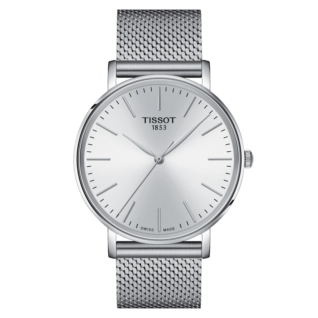 Tissot Eveytime Watch 40mm Silver Quartz Steel T143.410.11.011.00 uur