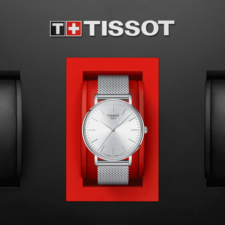 Montre Tissot Everytime 40 mm argent Quartz acier T143.410.11.011.00