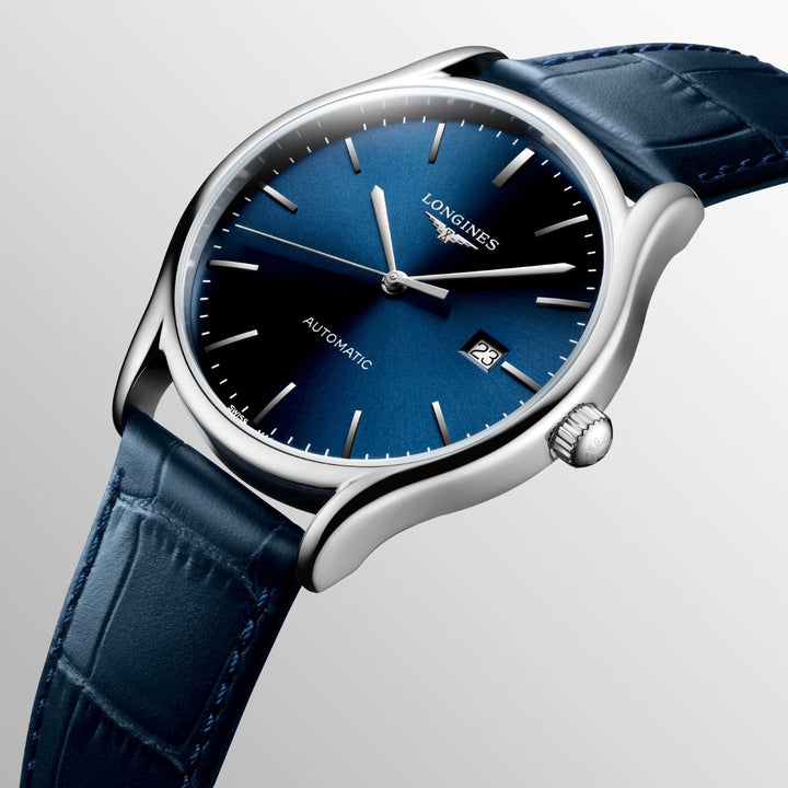 Longines lyre 40 mm horloge automatisch blauw staal L4.961.4.92.2