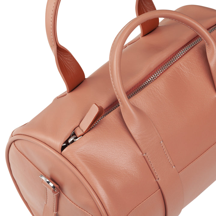 Sac à bandoulière en cuir véritable pour femme, sac à bandoulière avec deux poignées, design élégant et coloré