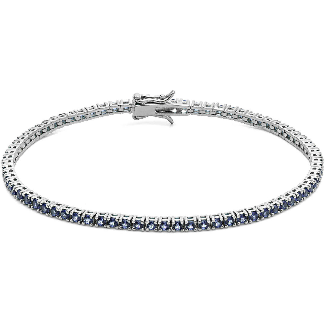 Bracelet de tennis comètes argent 925 zircons bleu UBR 995 M18