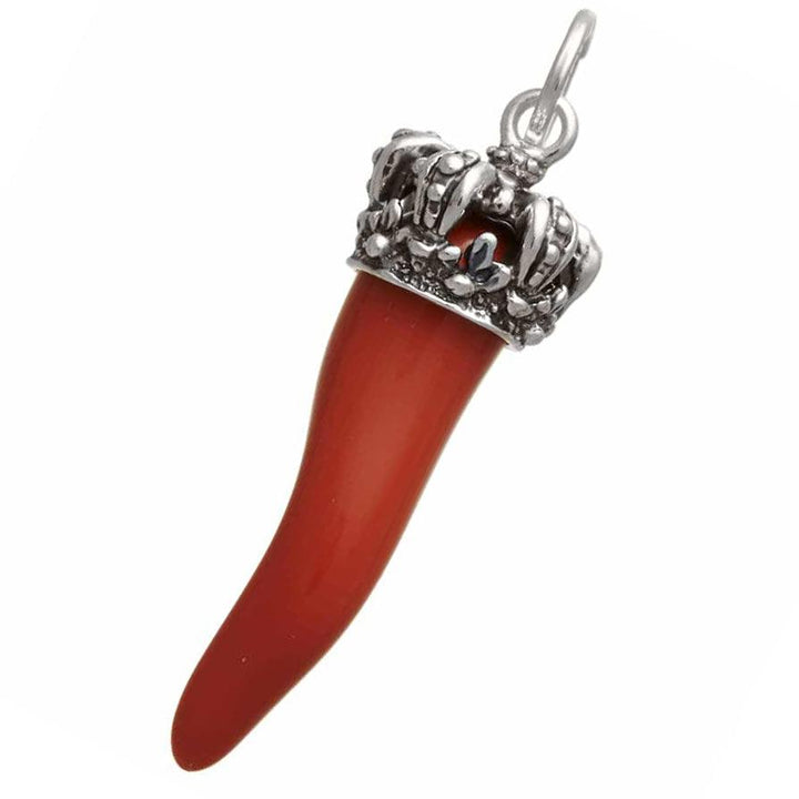 Giovanni Raspini hanger Rode hoorn Grote kroon 925 zilver 10989 - Capodagli 1937
