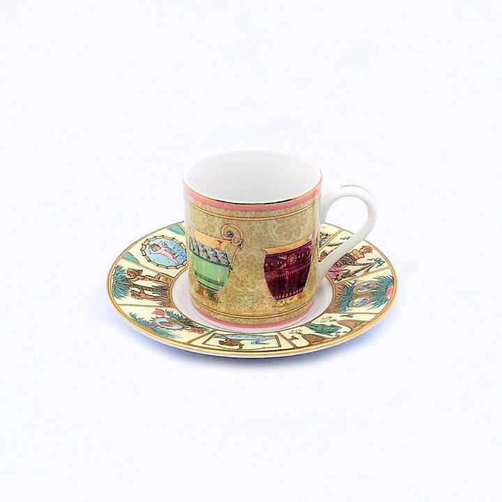 Gucci 1 tasse à café en porcelaine décorée de finitions dorées A-0559-A - Gioielleria Capodagli